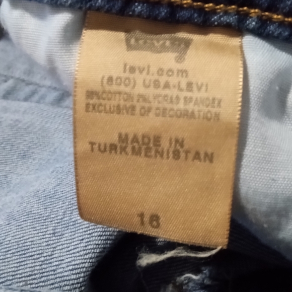 Levi's Blue Denim Cropped Capris - Picture 5 of 6